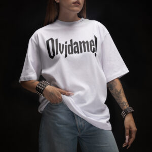 WHITE / BLACK OVERSIZED TEE