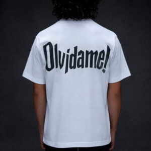 WHITE / BLACK BACKLACK PRINT OVERSIZED TEE