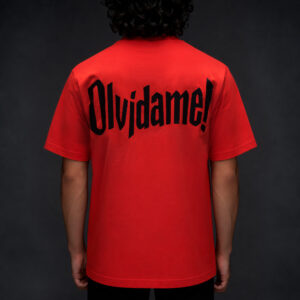 RED / BLACK BACKLACK PRINT OVERSIZED TEE