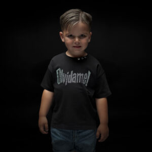 BLACK / WHITE STUD KID TEE