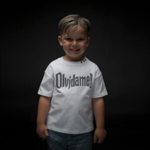 WHITE / BLACK CRYSTAL KID TEE