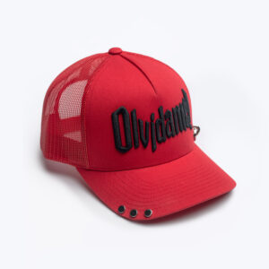 RED / BLACK PIERCED CAP